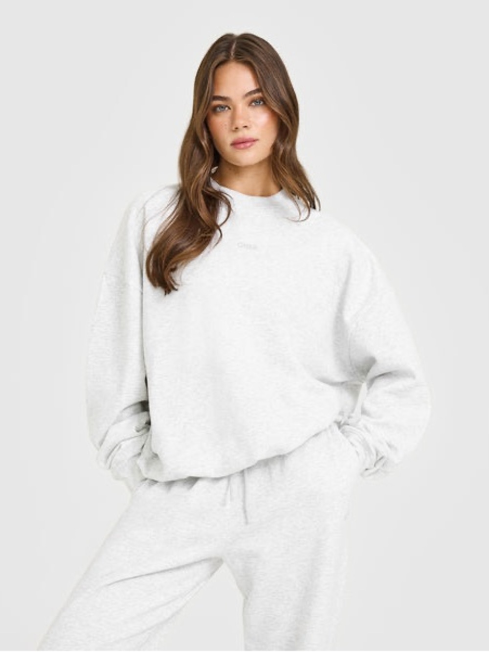 Oner Active Light Grey Marl Mid Weight Sweatshirt